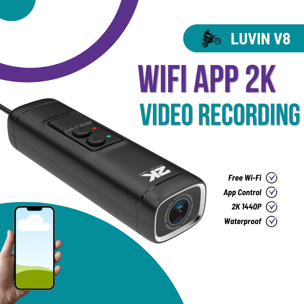 Tech Accessories Box - Freedconn-Câmera impermeável motocicleta, DVR 1440P Video