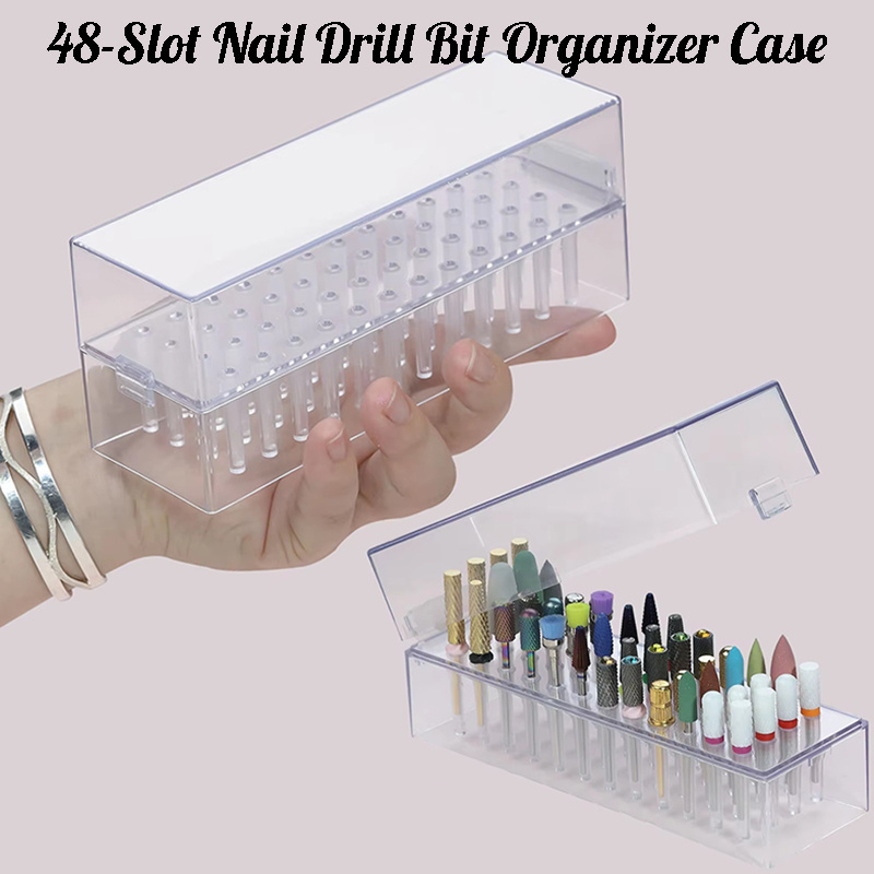 Tech Accessories Box - 48 buracos claro prego brocas titular